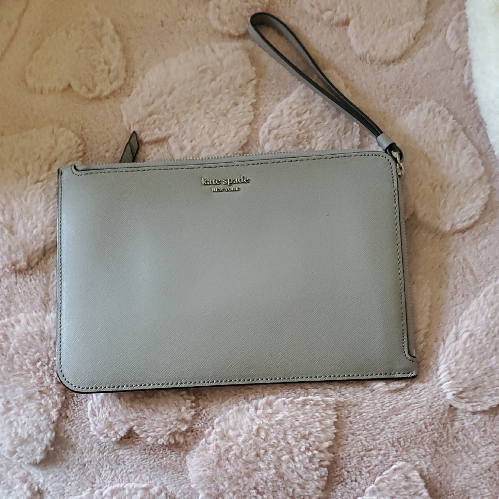 Kate Spade Light Gray Wristlet